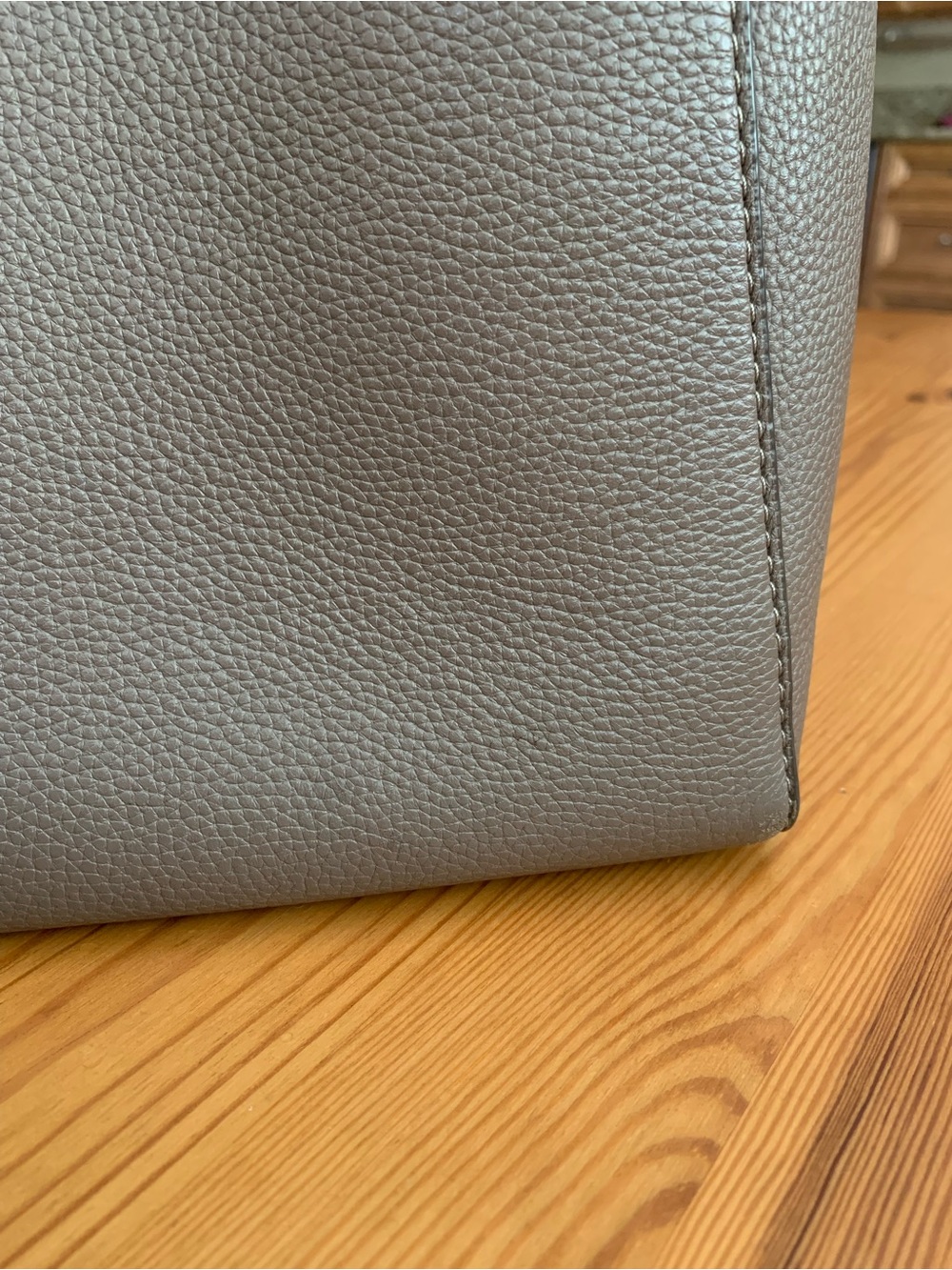 Tory Burch Taupe Pebbled Leather Shoulder Bag - Picture 7 of 16